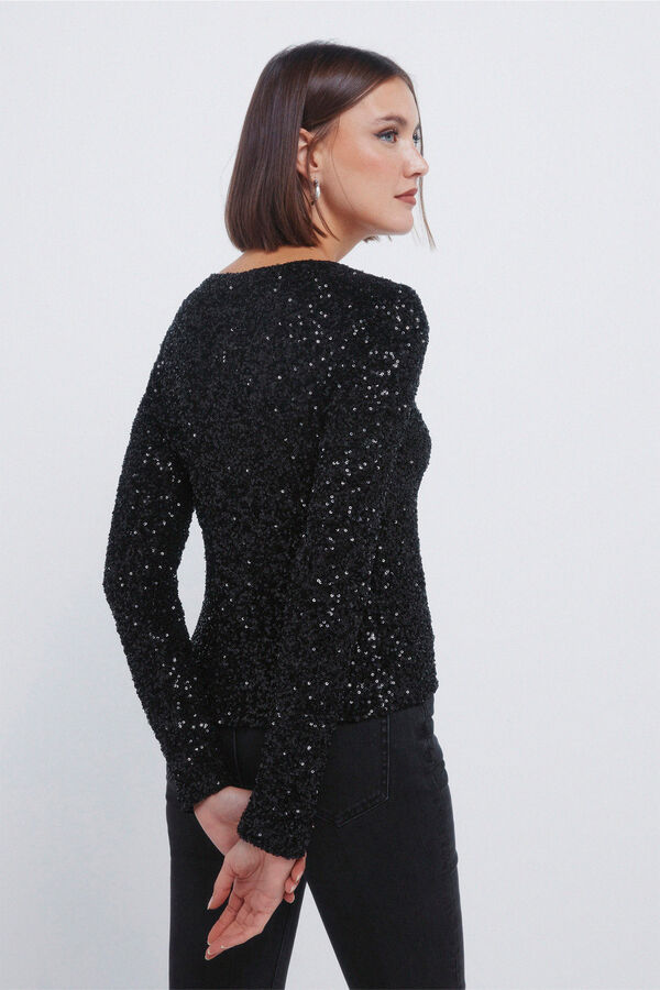 Springfield Sequin T-shirt  black