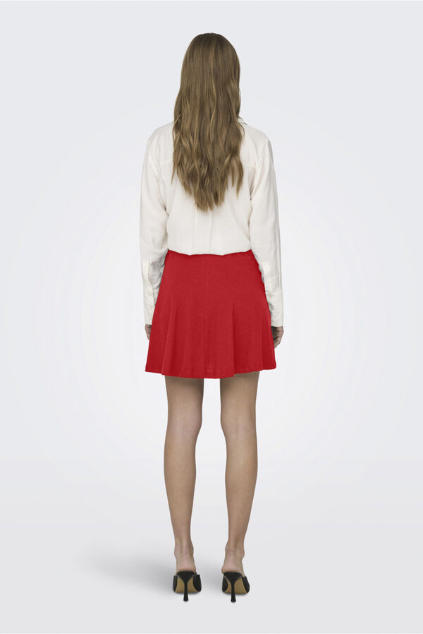 Springfield Short cotton skirt royal red