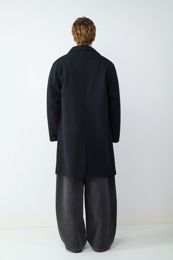 Balmohk Long wool coat black
