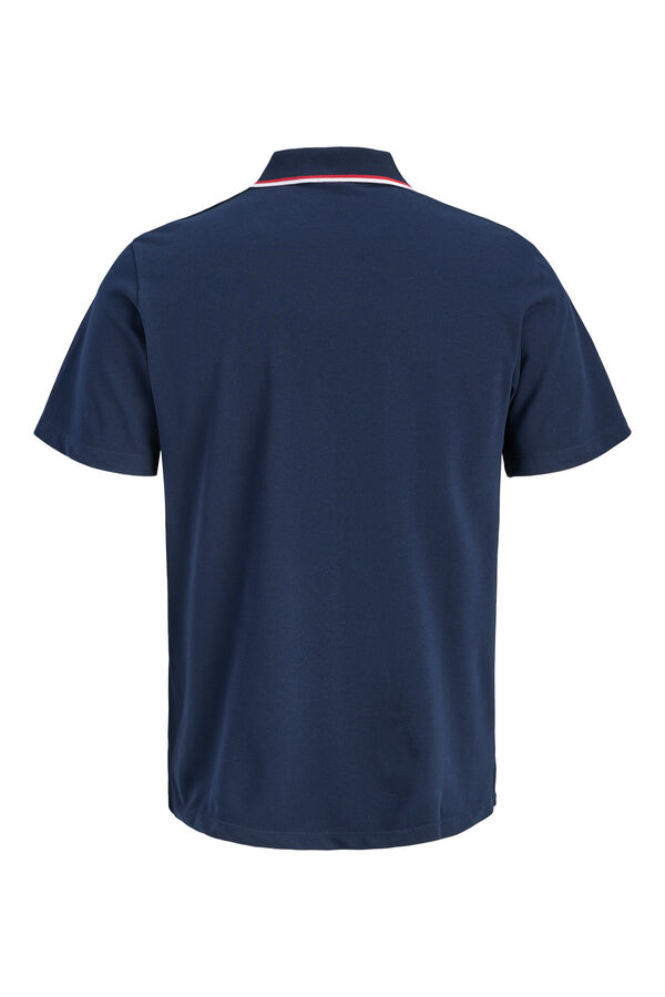 Jack & Jones PLUS Cotton piqu&eacute; polo shirt blue