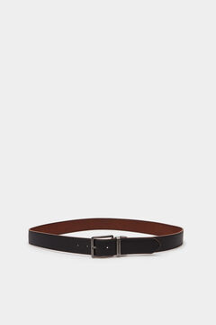 Springfield Two-tone reversible faux leather belt brown