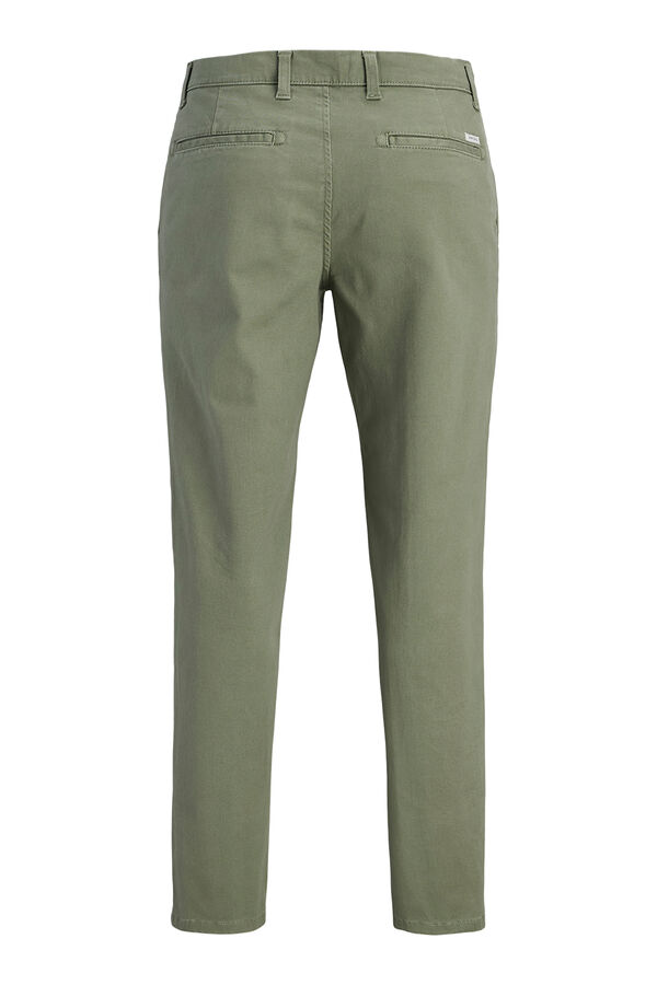 JJ REBEL Pantal&oacute;n chino slim tiro medio verde