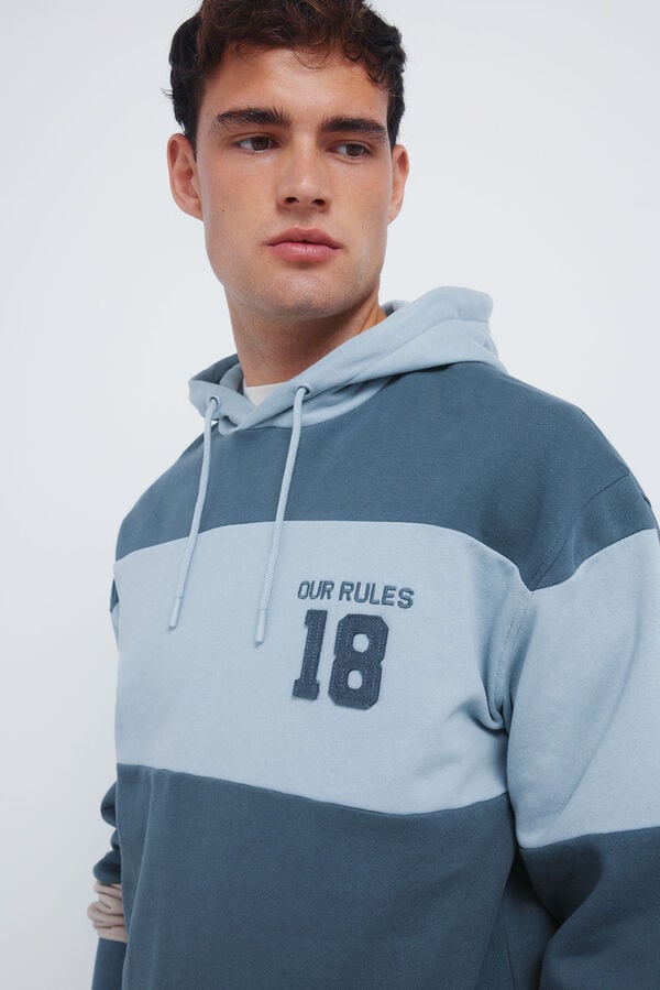 Springfield Sweatshirt hood cuts blue