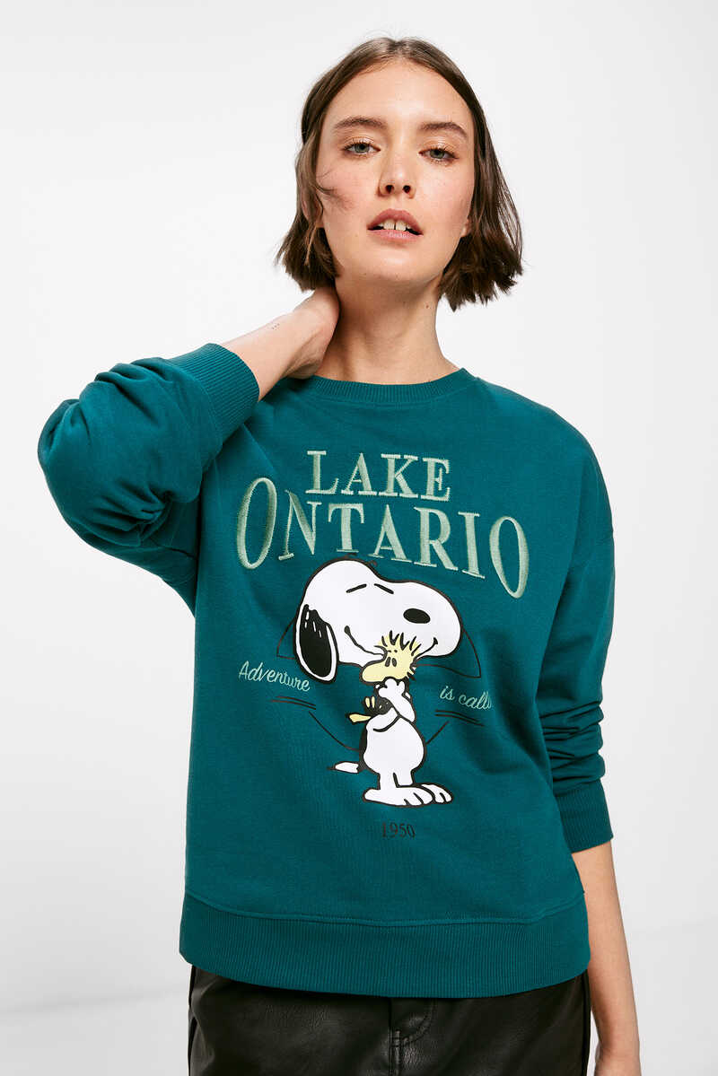 Springfield Snoopy "Ontariosee"-Sweatshirt grün