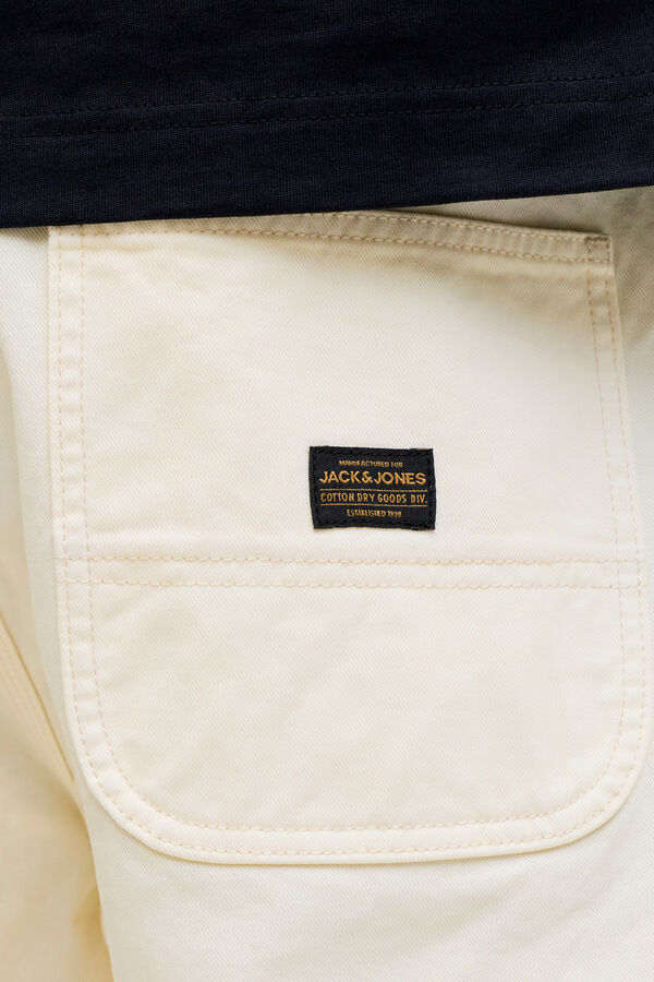 Jack & Jones Bermuda relaxed de algod&oacute;n blanco