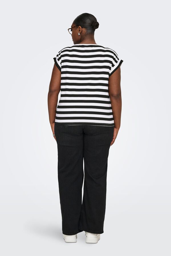 Only Carmakoma Cotton plus size T-shirt black