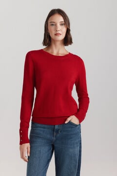 Springfield Basic fine knit buttoned jumper
