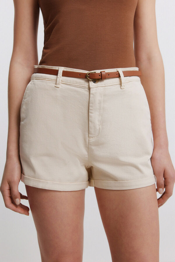 Springfield Cal&ccedil;&otilde;es chino em algod&atilde;o cru