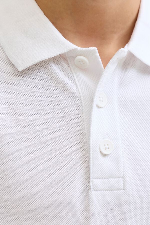 Jack & Jones Junior Plain cotton regular fit polo shirt white