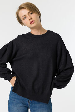 Springfield Jersey-knit jumper with lace black