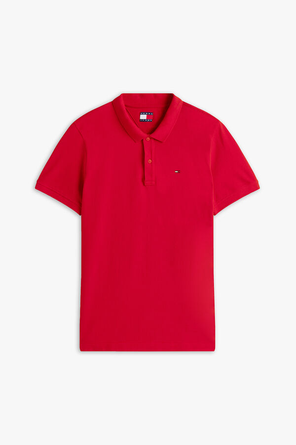Tommy Jeans Men's short sleeve polo shirt red