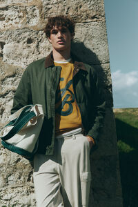 Springfield Short parka with corduroy neck