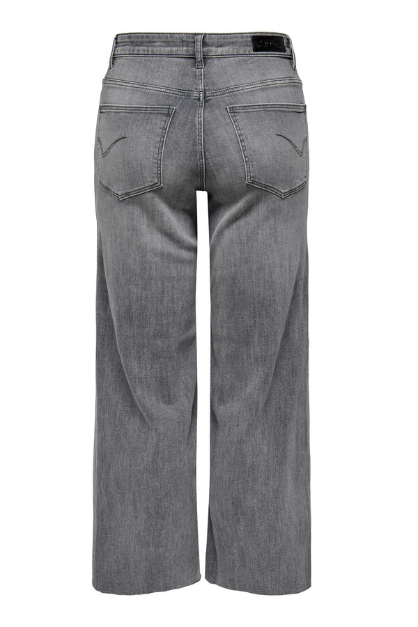 Only Jeans wide leg crop gris