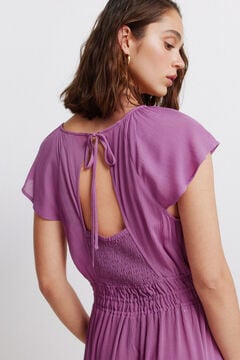 Springfield Robe midi unie avec taille &eacute;lastique