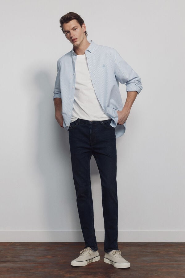 Springfield Very dark blue skinny fit jeans blue