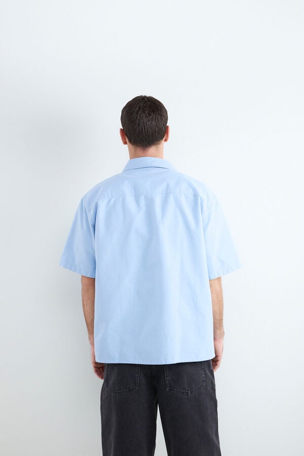 Balmohk Camisa manga corta lisa azul