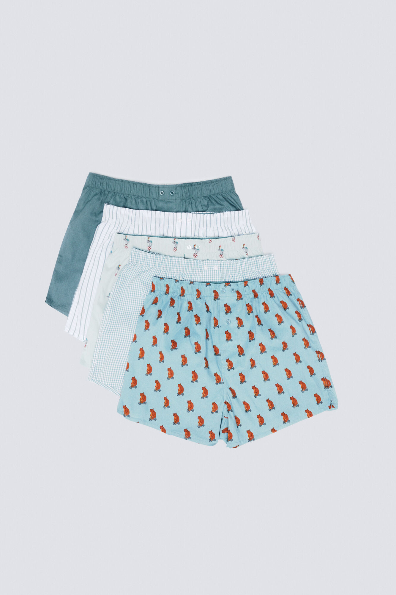 Springfield Pack of 5 printed poplin boxers