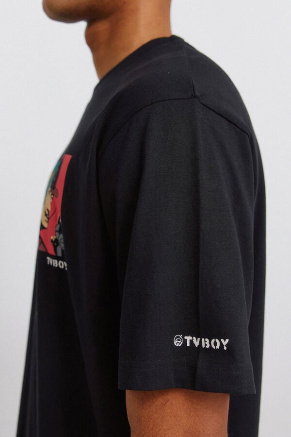 Springfield T-shirt TvBoy G&eacute;nies de l'Art noir