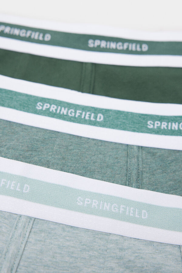 Springfield 3er-Pack Basic-Boxershorts grün