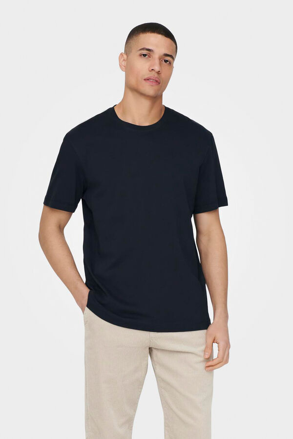 Springfield Essential regular fit T-shirt mornarskoplava