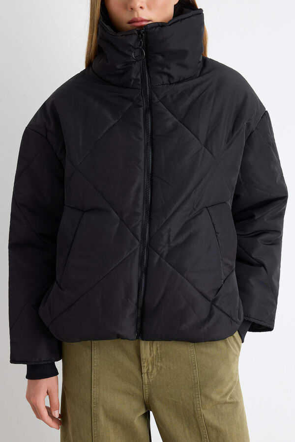Trendyol Puffer coat with high neck black