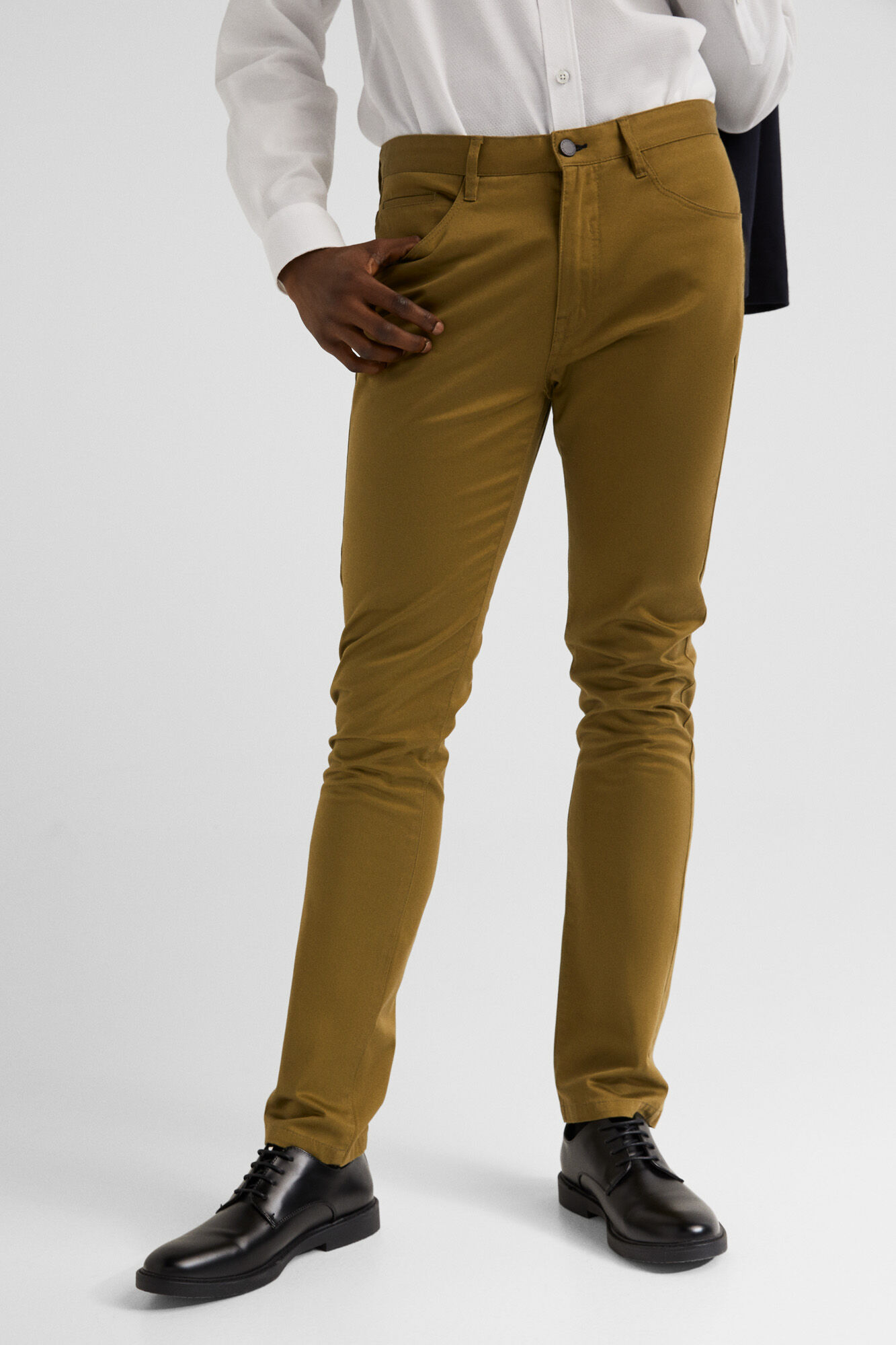 satin skinny trousers