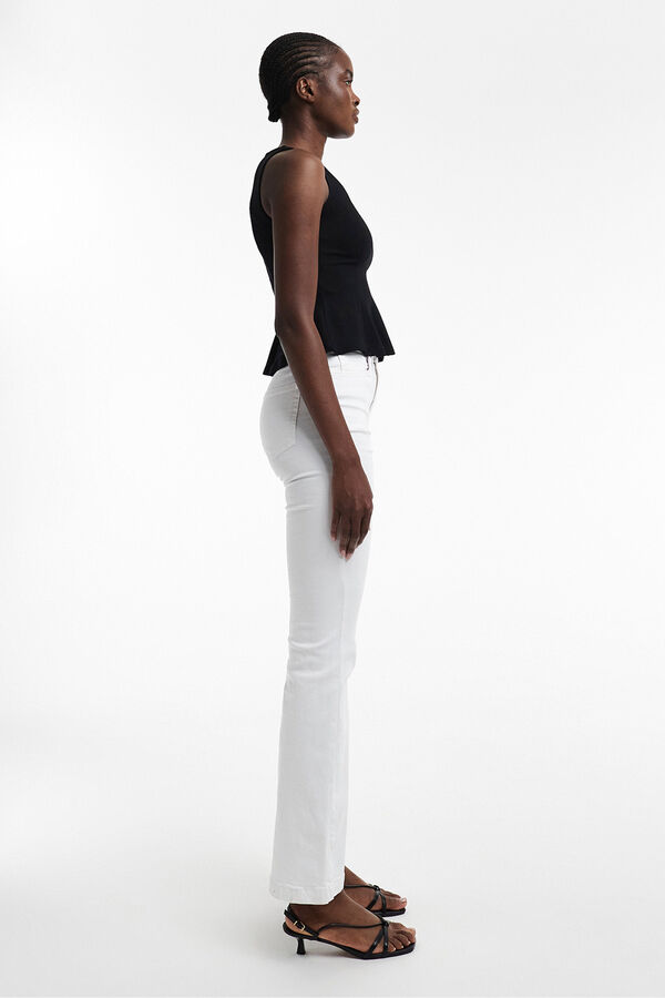 Topshop Jeans flared fit blanco