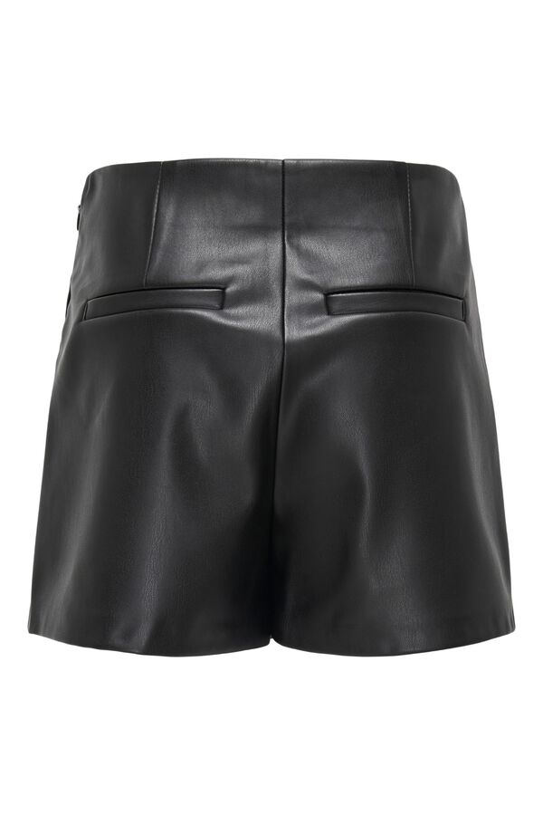 Only Girls Faux leather skort black