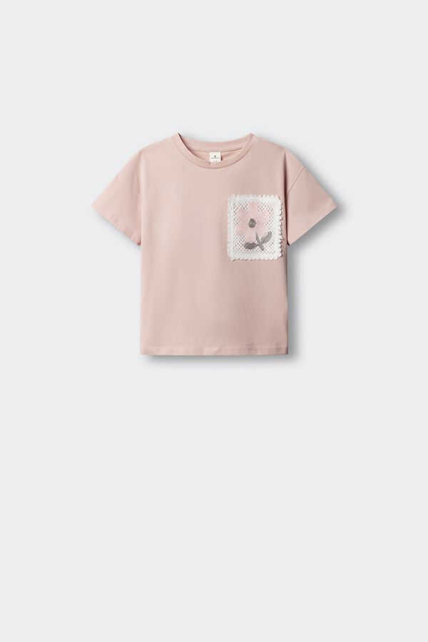 Springfield Kids Top sa nitnama za devojčice Roze