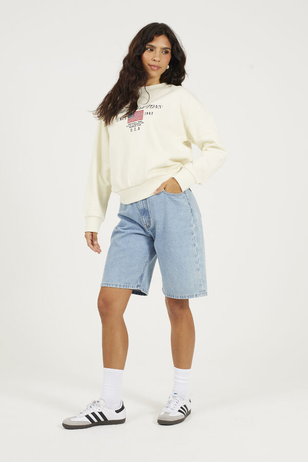 Brave Soul Embroidered sweatshirt beige