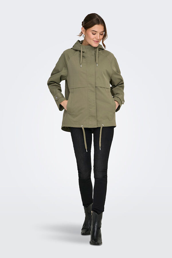 Only Chaqueta con capucha verde
