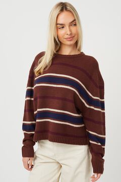 Brave Soul Striped round neck jumper