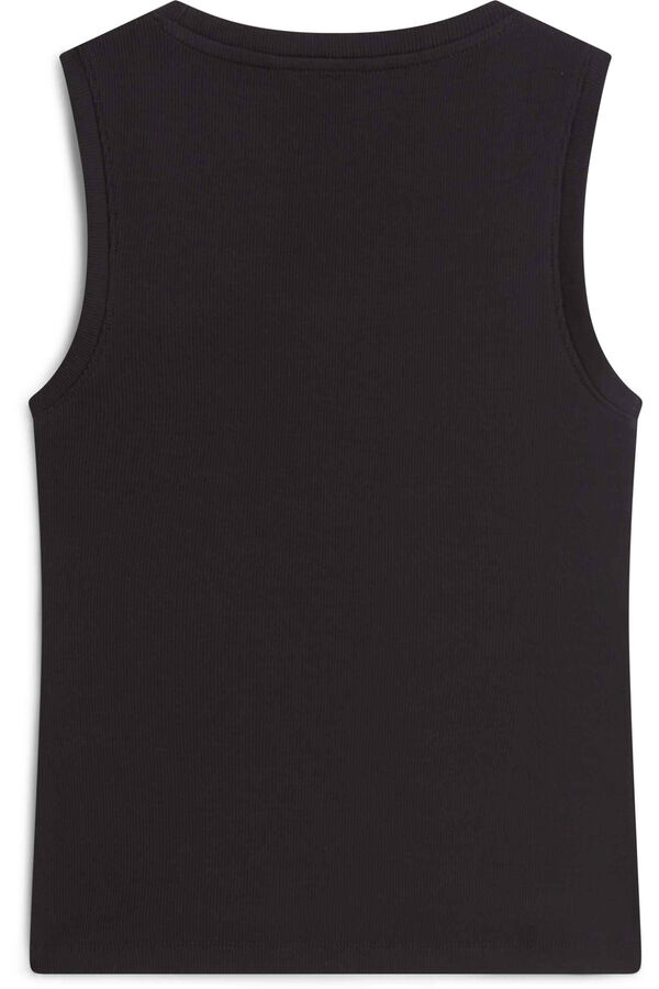 Tommy Jeans T-shirt slim de al&ccedil;as preto