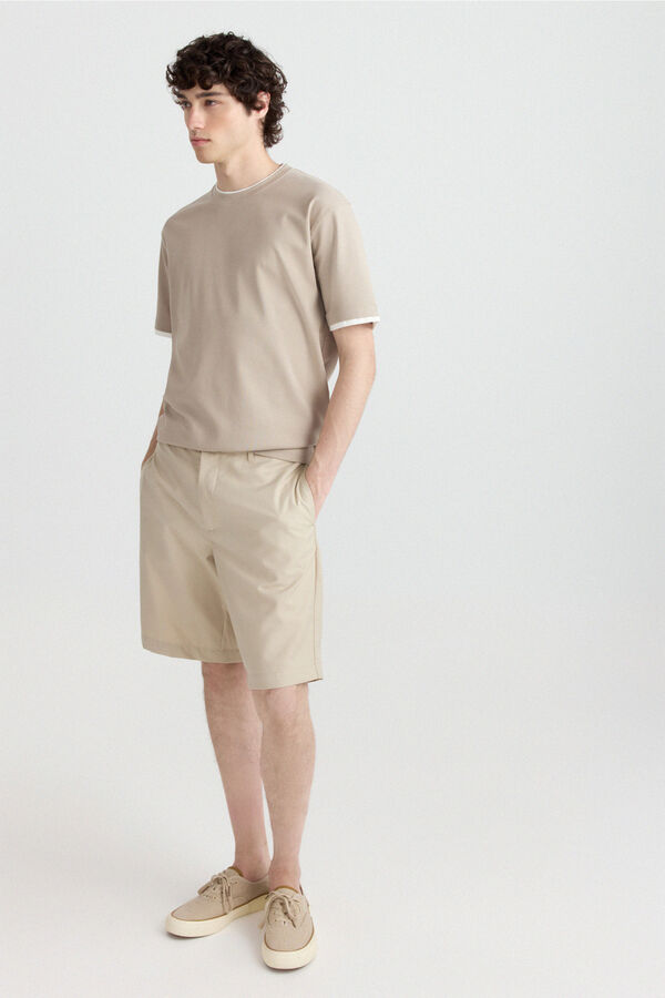 Springfield Double interlock T-shirt nude