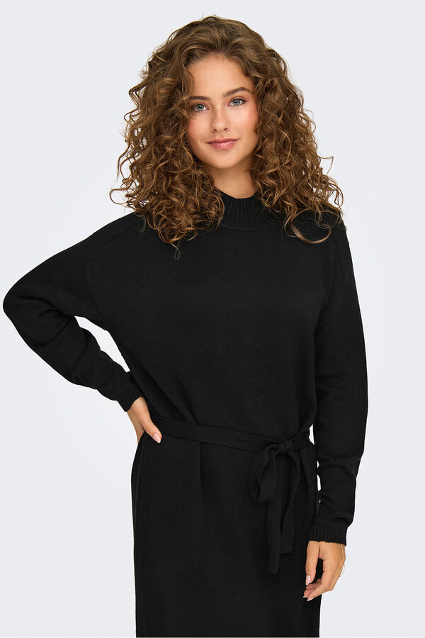 Only Vestido corto de punto negro