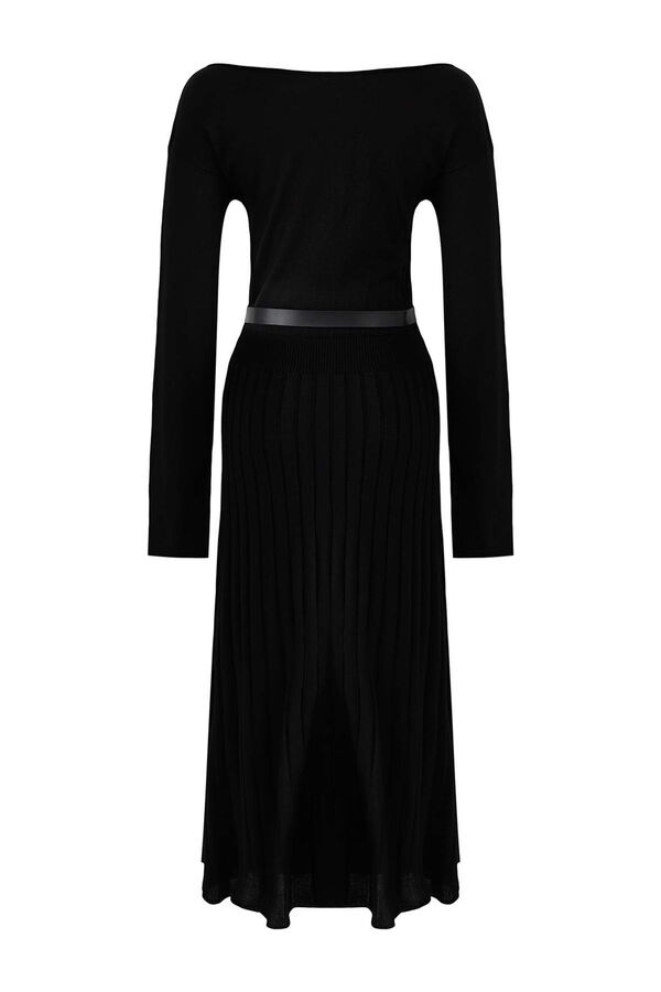 Trendyol Vestido comprido de malha preto