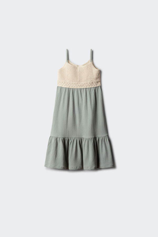Springfield Kids Robe d&eacute;tails crochet fille vert