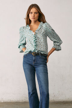 Springfield Flounced front blouse khaki