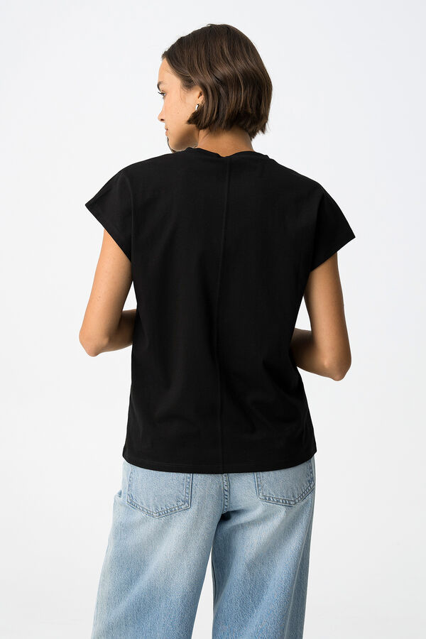 Tiffosi Metallic print T-shirt Crna