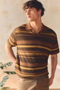 Springfield Polo com riscas estruturadas