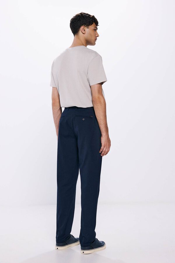 Springfield pantalon chino habillé coupe slim confort bleuté