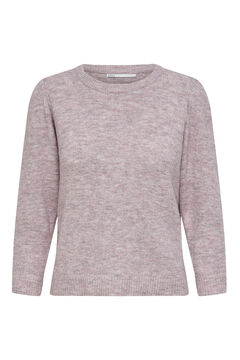 Springfield Jersey-knit jumper with puff sleeves violet