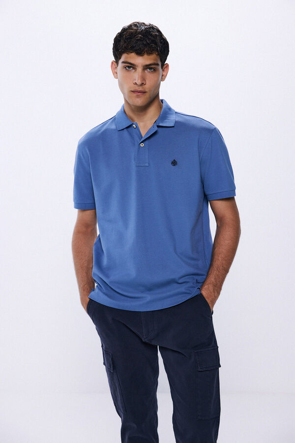 Springfield Polo piqué basique coupe classique bleu