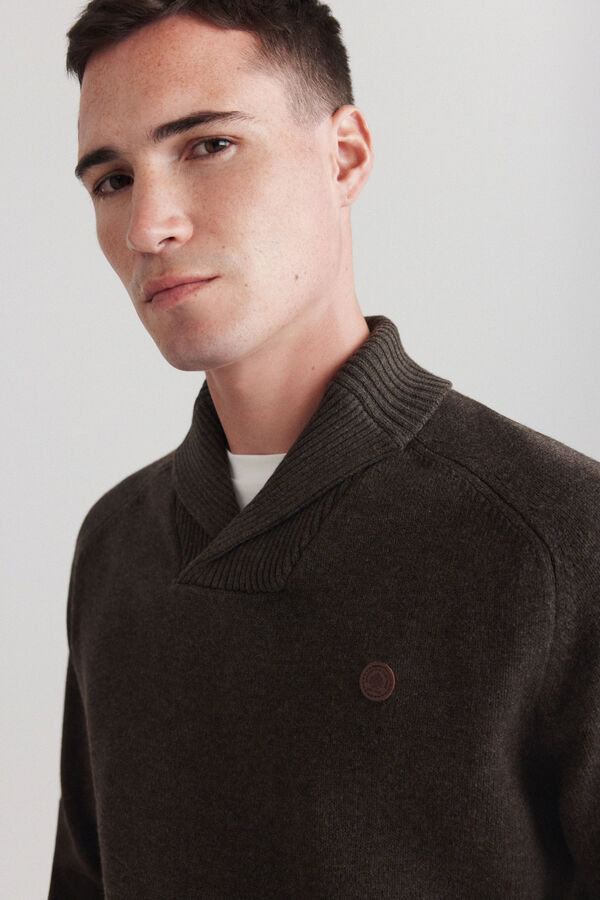 Springfield Soft smoking neck jumper brown