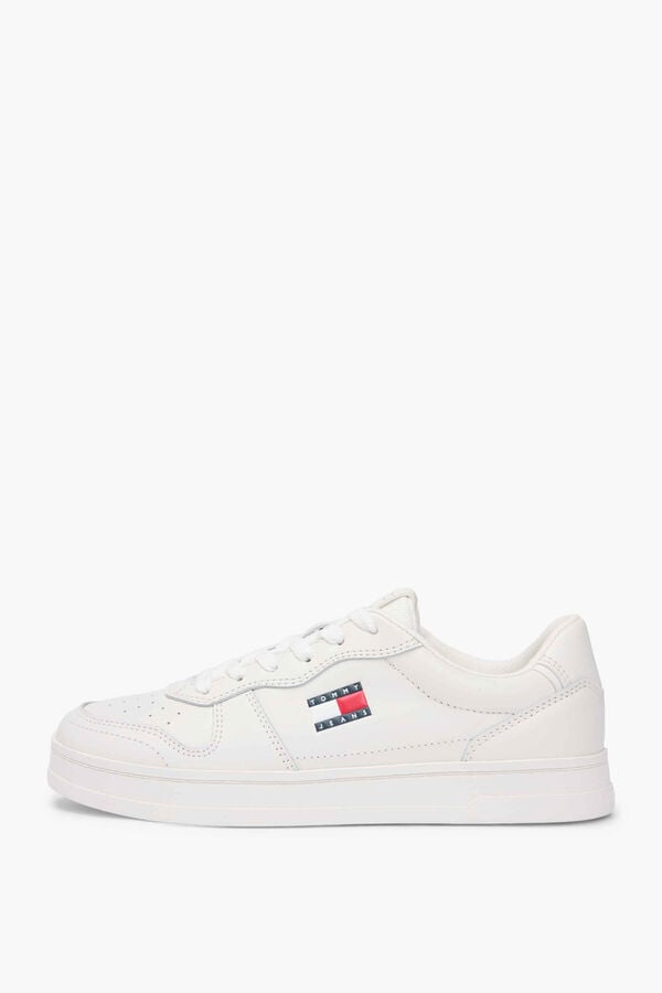 Tommy Jeans Zapatillas Tommy Jeans blancas con logo bandera blanco