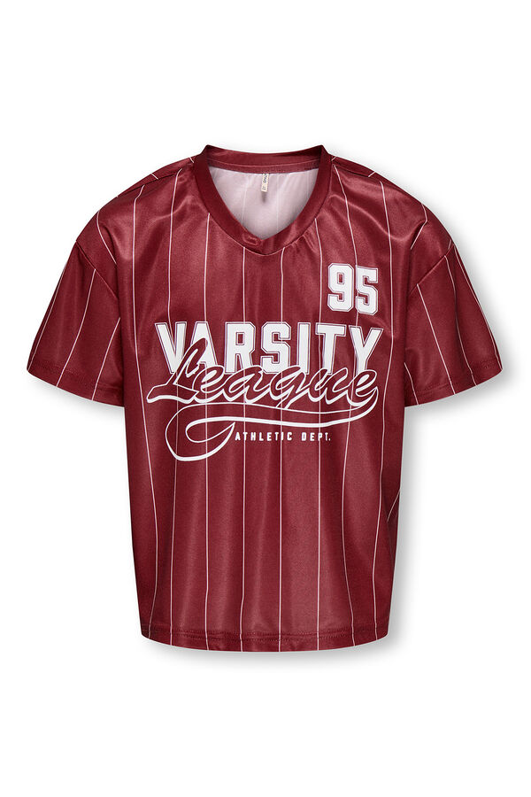 Only Girls Girl's baseball T-shirt rose