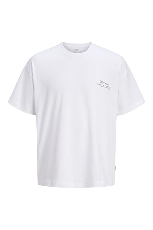 Jack & Jones T-shirt loose em algod&atilde;o branco