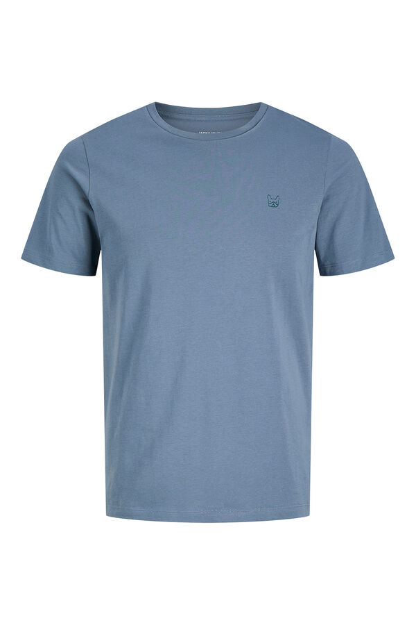 Jack & Jones Camiseta slim fit algod&oacute;n logo icono gris