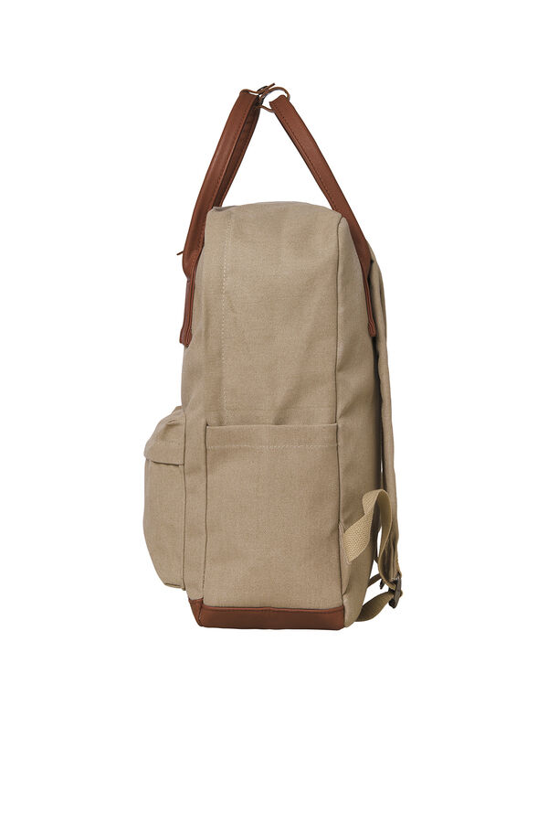 Jack & Jones Mochila b&aacute;sica de lona beige