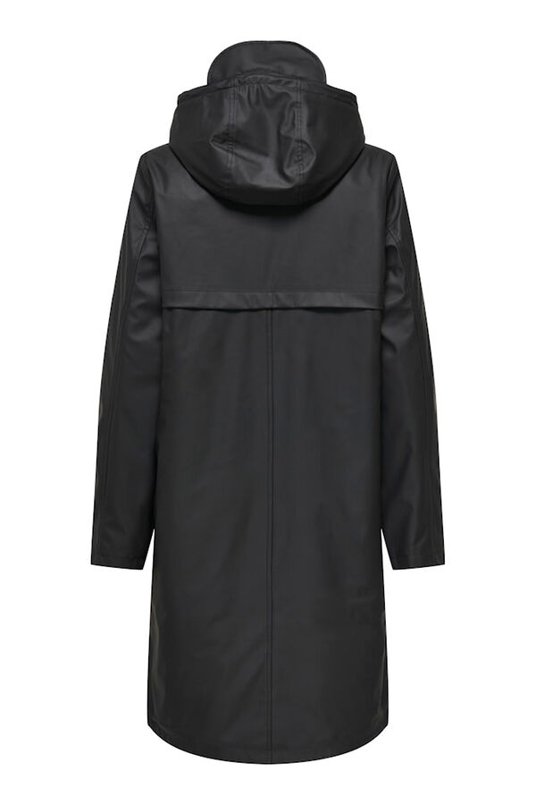 Only Imperme&aacute;vel longa com capuz preto